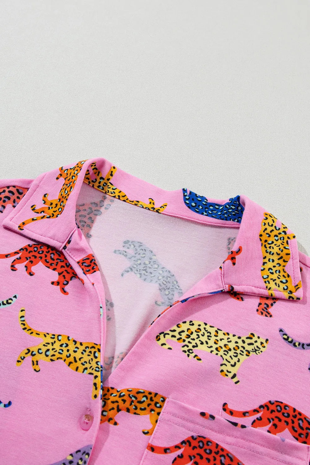 Pink Cheetah Print Shirt and Pants Pajama Set Loungewear & Sleepwear/Sleepwear - Tophatter Daily Deals