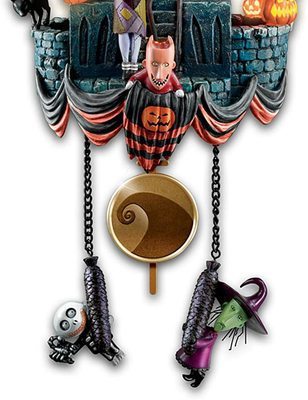 Staring Clock Resin Pendant Ornament Gothic Halloween 3D Changing Face Moving Picture Frame - Tophatter Daily Deals