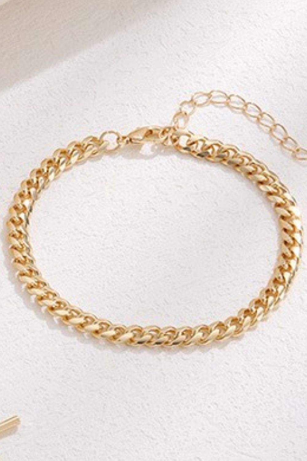 Curb Chain Copper Bracelet Bracelets - Tophatter Daily Deals