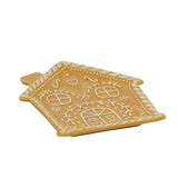 Gingerbread House Ceramic Serving Plate | Christmas Gingerbread Tableware 23cm Plate - Tophatter Daily Deals