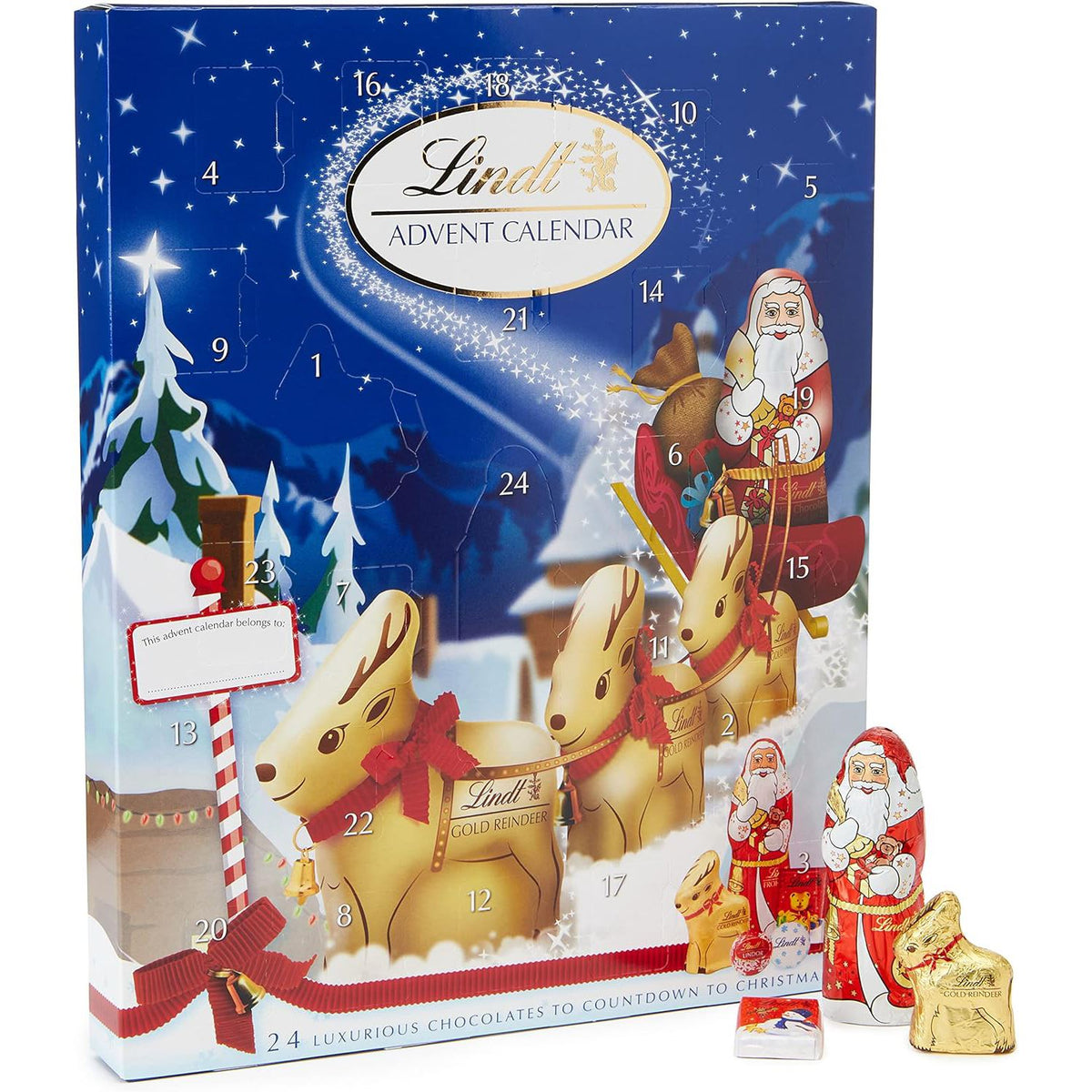 Lindt Advent Calendar with 24 Milk Chocolate Treats | Chocolate Advent Calendar Advent Calendar - Tophatter Daily Deals