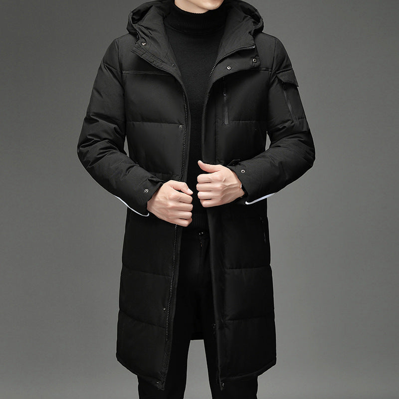 Lightweight Cozy Men's Down Coat - Long Puffer, Goose Down 3D Changing Face Moving Picture Frame - Tophatter Daily Deals