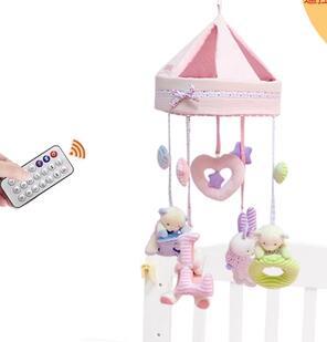 Baby Music Rotating Fabric Bedside Bell Newborn Comfort Toy LOVE Rabbit USB 0 - Tophatter Daily Deals