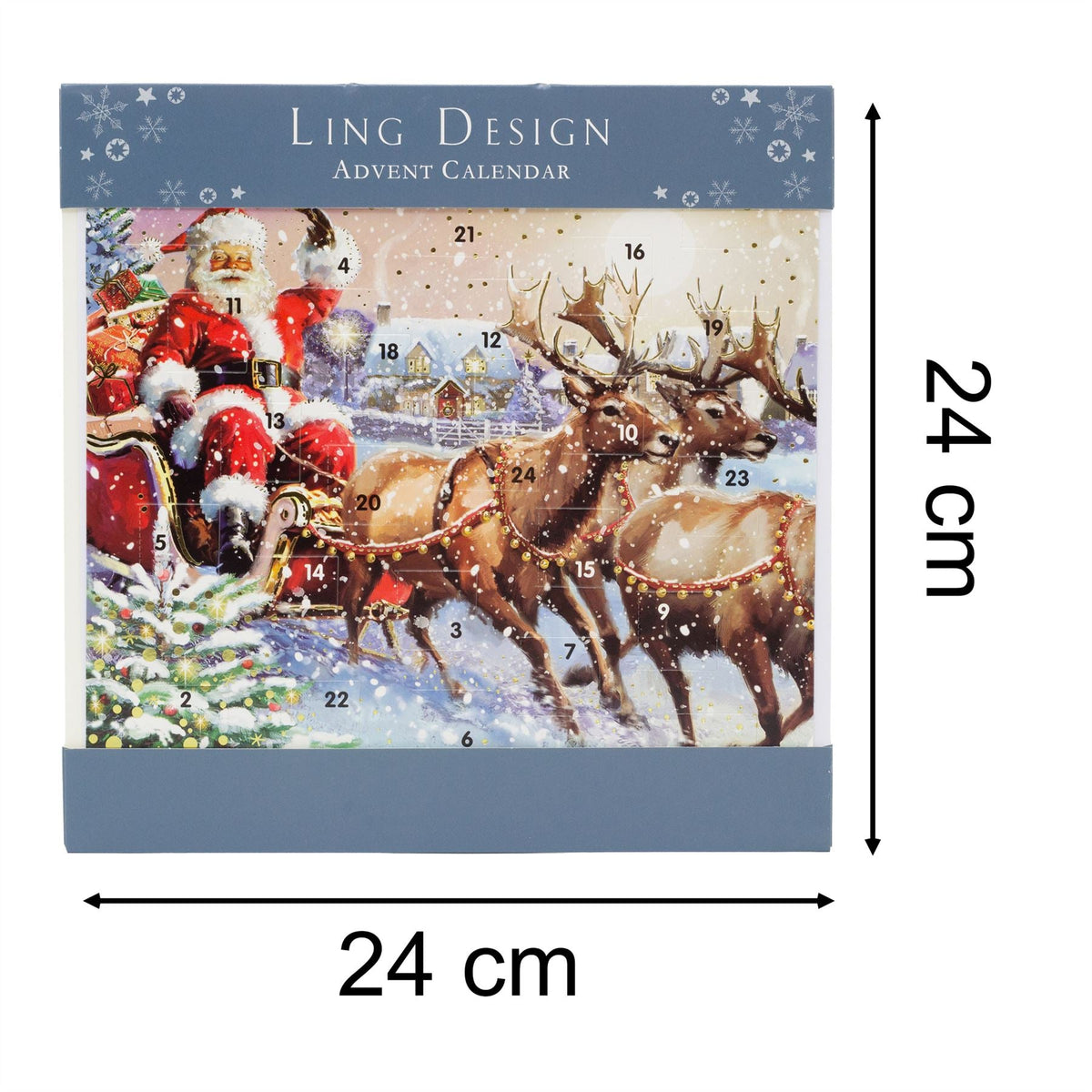 Santas Sleigh Christmas Advent Calendar | Traditional Picture Advent Calendar Advent Calendar - Tophatter Daily Deals