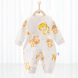 Baby's Pure Cotton Thermal Jumpsuit Yellow tiger 90cm 0 - Tophatter Daily Deals