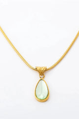 Teardrop Shape Titanium Steel Pendant Necklace Gold One Size Necklaces - Tophatter Daily Deals