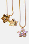 Rhinestone Decor Star Box Pendant Necklace Lavender One Size Necklaces - Tophatter Daily Deals