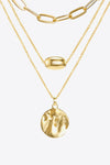 18K Gold Plated 3-Piece Pendant Necklace Set Necklaces - Tophatter Daily Deals