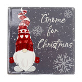 Set of 4 Fun Christmas Gonk Coasters | Square Ceramic Drinks Coasters - 10cm Coaster - Tophatter Daily Deals