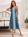 Printed Tie Shoulder Midi Night Dress Sleep Dresses - Tophatter Daily Deals