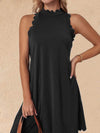 Mock Neck Sleeveless Mini Dress Black Casual Dresses - Tophatter Daily Deals