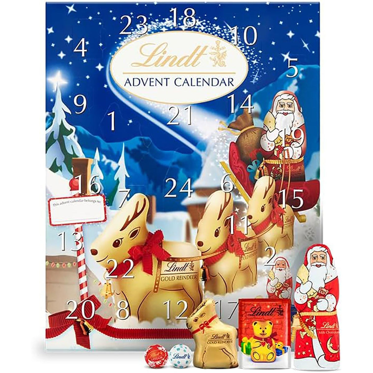 Lindt Advent Calendar with 24 Milk Chocolate Treats | Chocolate Advent Calendar Advent Calendar - Tophatter Daily Deals