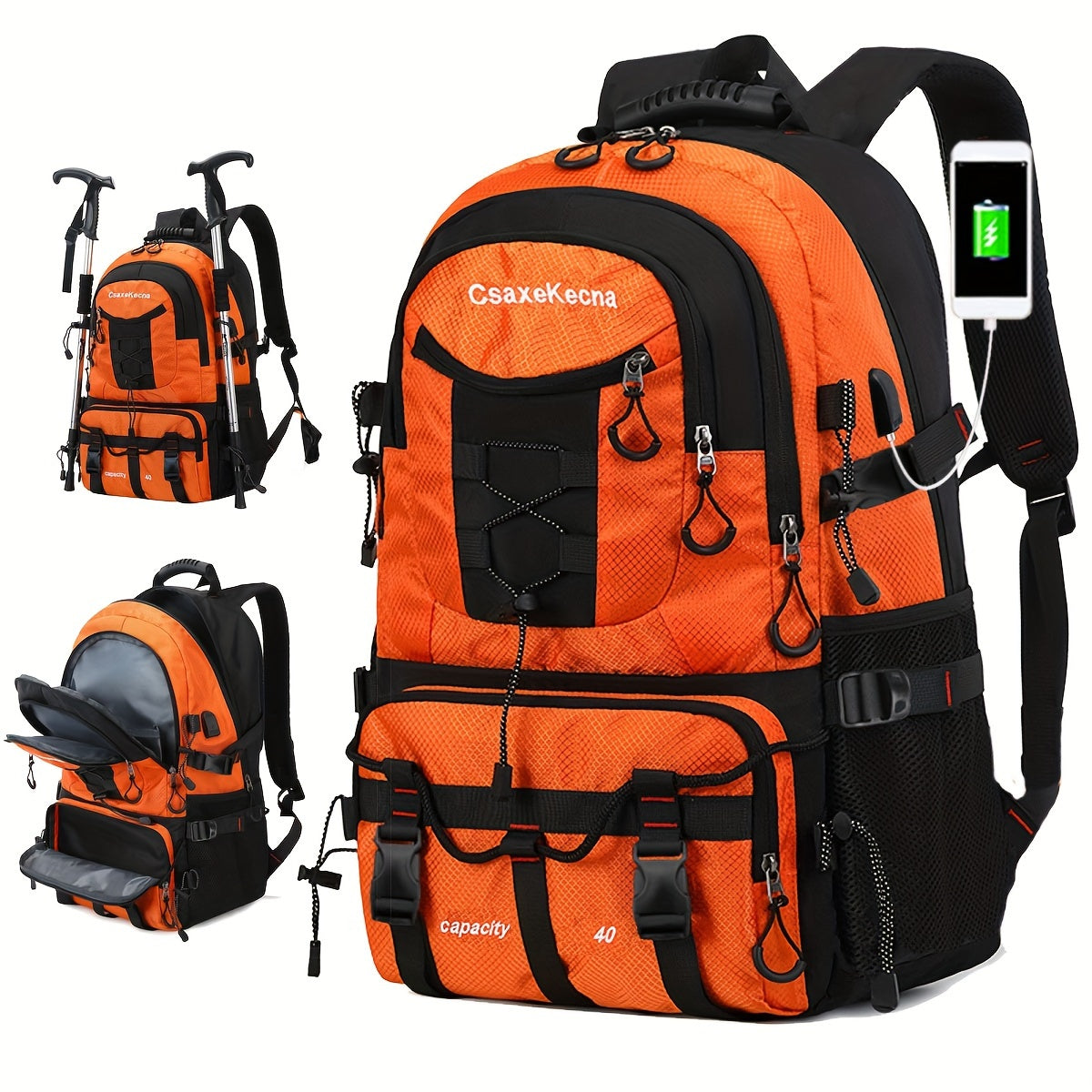 Hiking Backpack Outdoor Camping Travel Bag Camping & Hiking - Tophatter Daily Deals
