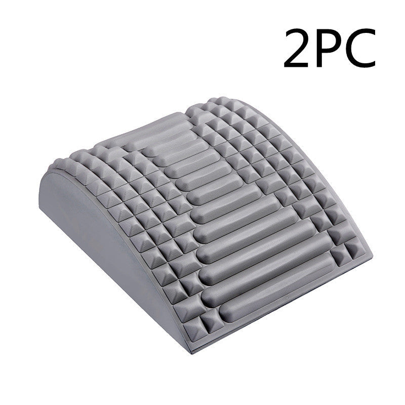 Back Stretcher Pillow Neck Lumbar Support Massager For Neck Waist Back Sciatica Herniated Disc Pain Relief Massage Relaxation Grey 2PC 0 - Tophatter Daily Deals