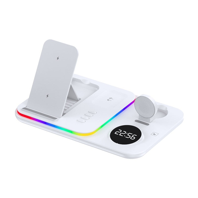 30W Multifunctional Three In One Wireless Magnetic Suction White Colorful Light Apple 0 - Tophatter Daily Deals