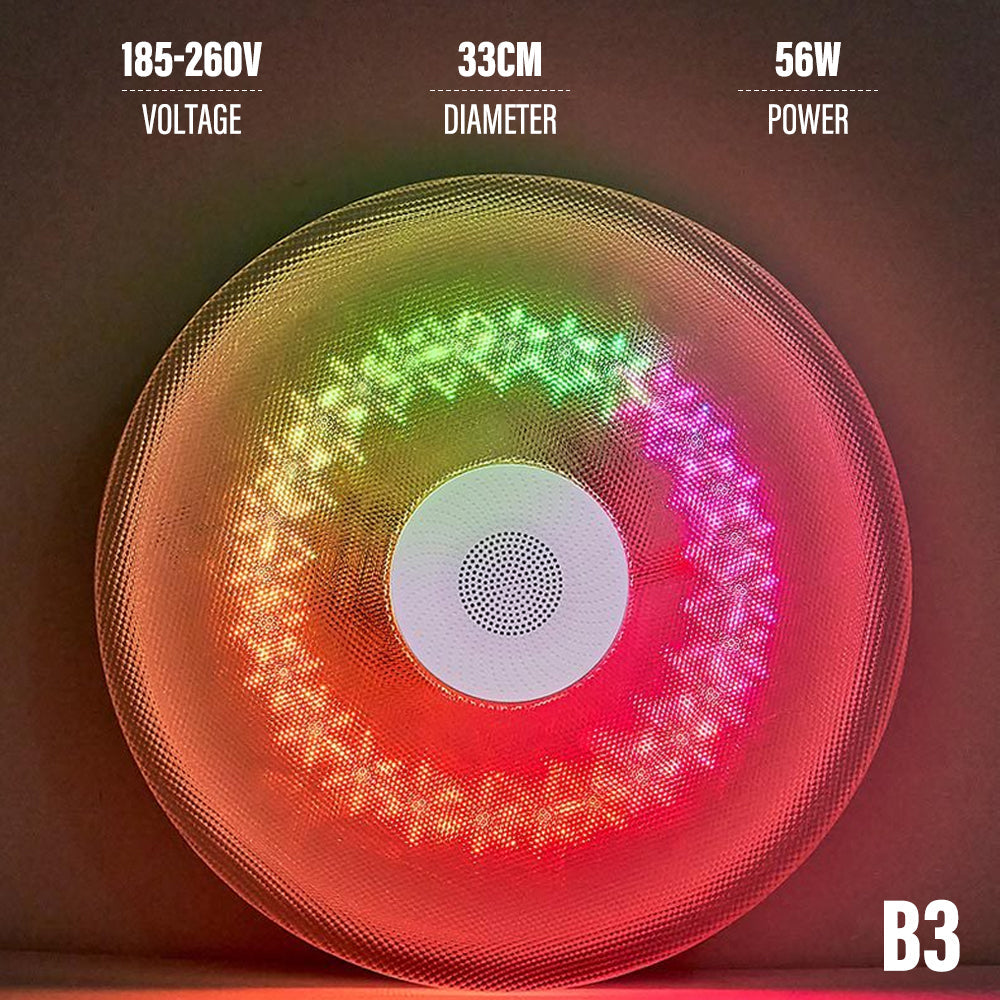 Bluetooth Ceiling Lamp Intelligent RGB Colorful Music F 0 - Tophatter Daily Deals