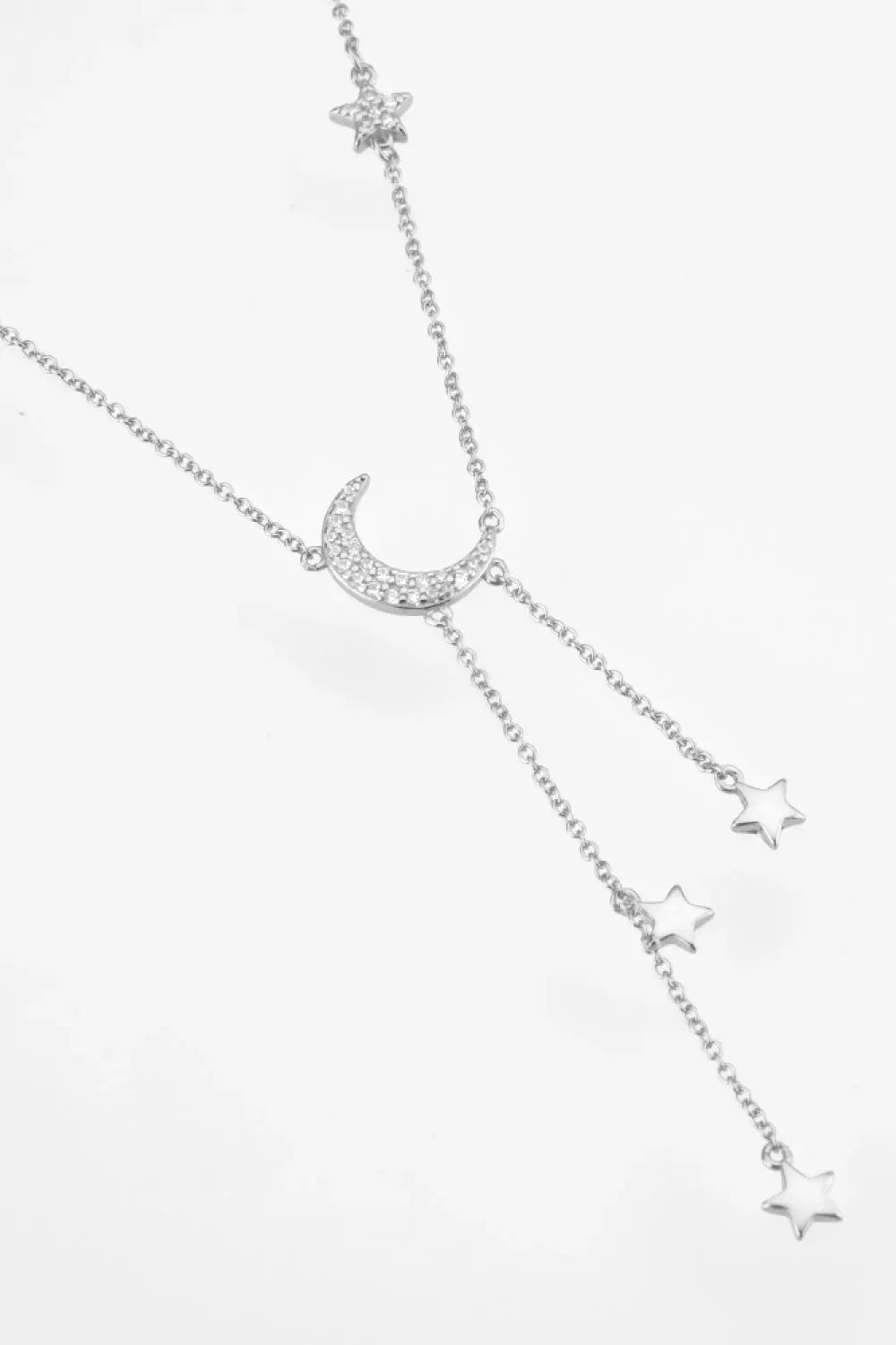Inlaid Zircon Star and Moon Necklace Necklaces - Tophatter Daily Deals