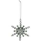 Silver Snowflake Christmas Tree Bauble | Snowflake Christmas Tree Ornament 10cm Baubles - Tophatter Daily Deals