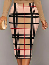Plus Size Plaid Long Sleeve Mini Dress Casual Dresses - Tophatter Daily Deals