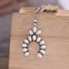 Artificial White Turquoise Alloy Geometric Necklace Necklaces - Tophatter Daily Deals