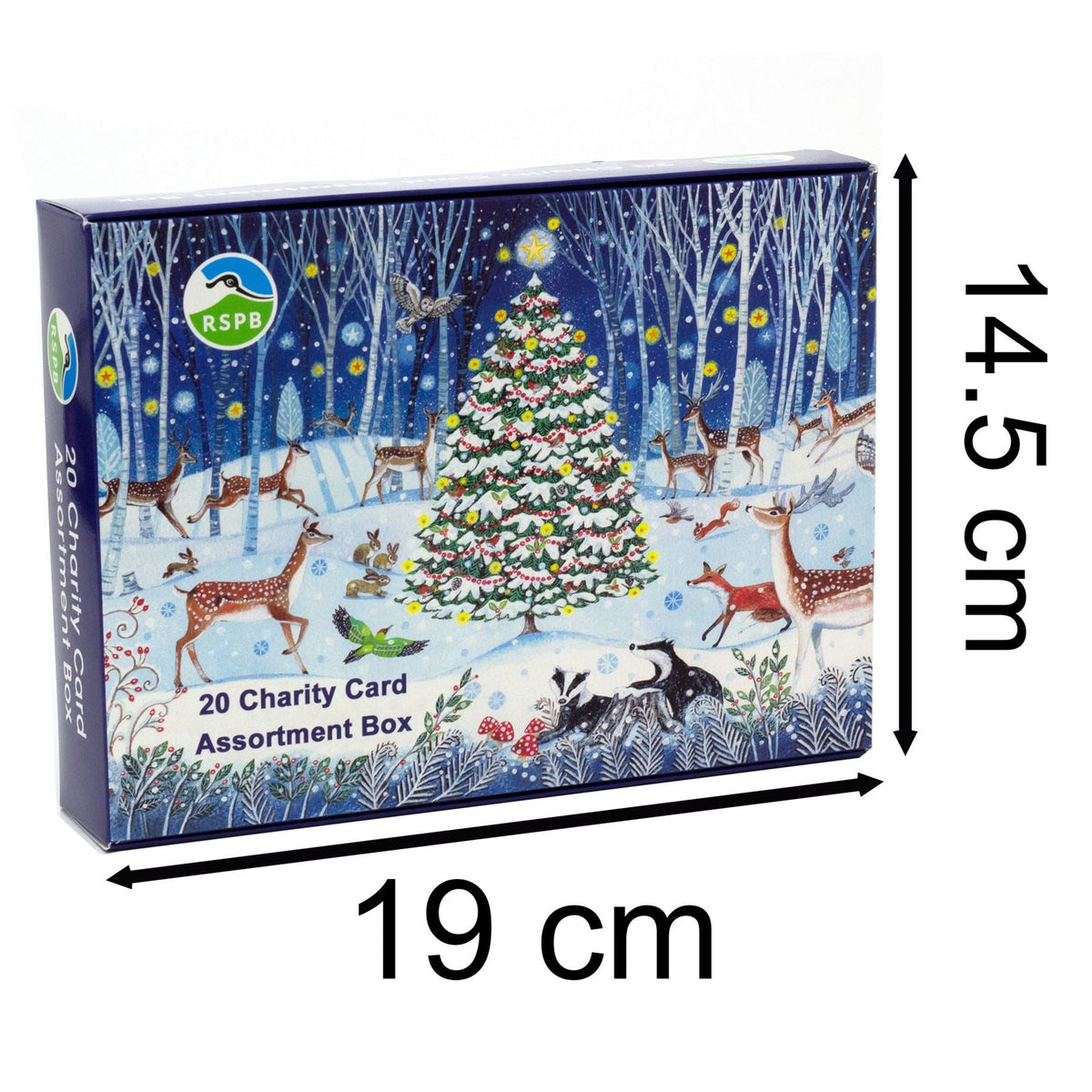 Pack of 20 RSPB Charity Christmas Greeting Cards | Winter Wildlife Designs Greeting Card - Tophatter Daily Deals