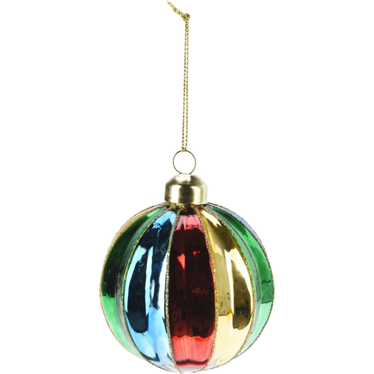 Multicoloured Rainbow Christmas Bauble | Christmas Tree Hanging Ornament - 8cm Baubles - Tophatter Daily Deals