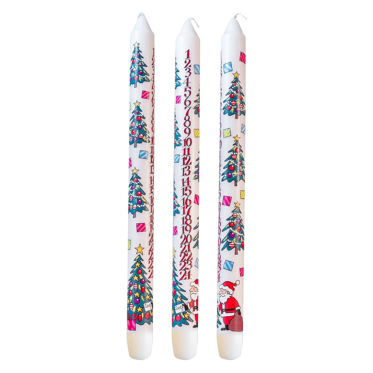 Traditional Countdown To Christmas Advent Candle | Christmas Tree Design Advent Candle With Numbers | Advent Christmas Candle Festive Dinner Taper Candle Advent Candle - Tophatter Daily Deals