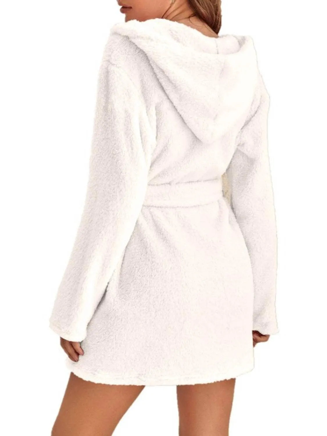 Tie Waist Hooded Robe Sleep Dresses - Tophatter Daily Deals