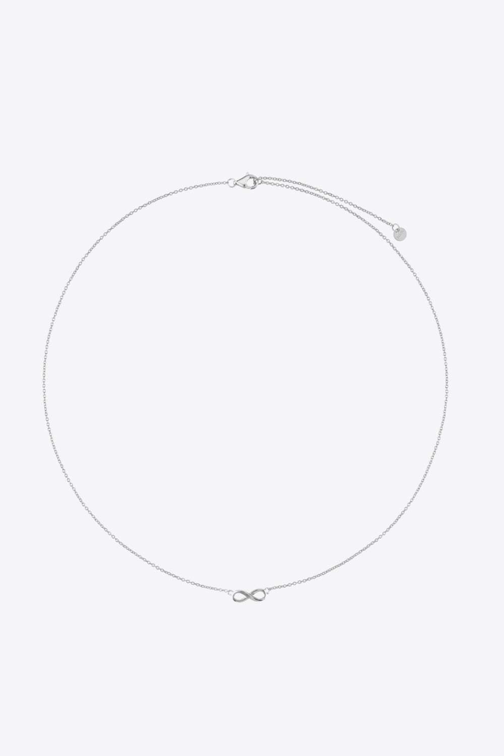 Figure 8 Lobster Clasp 925 Sterling Silver Necklace Necklaces - Tophatter Daily Deals