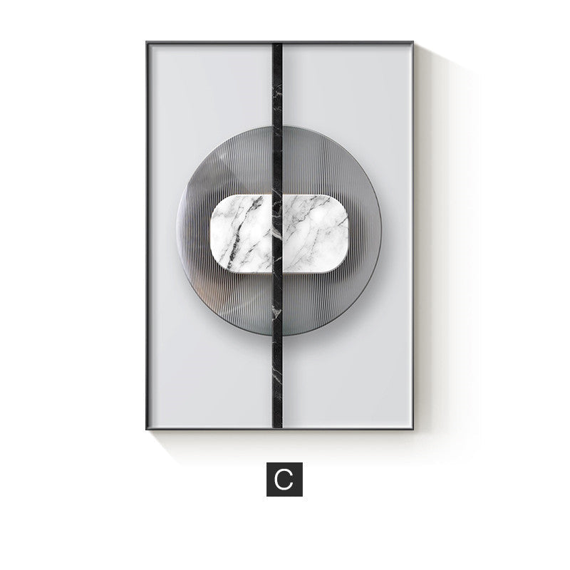 Abstract Geometric Canvas Painting Picture Home Decor Wall Poster C 0 - Tophatter Daily Deals
