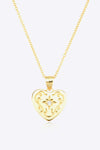 Heart Pendant 925 Sterling Silver Necklace Gold One Size Necklaces - Tophatter Daily Deals