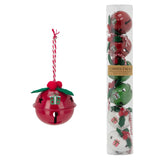 Set of 6 Baubles Festive Jingle Bells | Christmas Tree Hanging Ornaments - 4cm Baubles - Tophatter Daily Deals