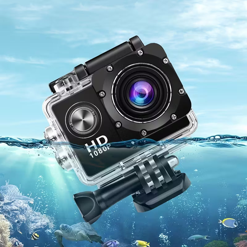 Ultra HD 1080P Action Camera – 140° Wide Angle, Fisheye Lens, LCD Display Cameras & Drones - Tophatter Daily Deals