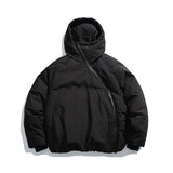 Insulating Men’s Padded Coat - Oversized Hood, Vinylon Black 3D Changing Face Moving Picture Frame - Tophatter Daily Deals