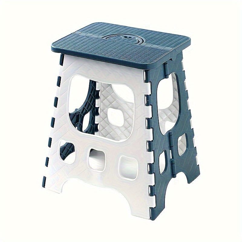 Folding Stool Portable Plastic Chair Blue - Tophatter Daily Deals