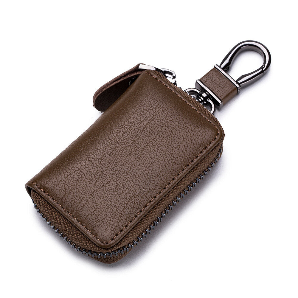 Men Genuine Leather Retro Mini Key Case Bag Large Capcity Fashion Car Key Keychain Wallet Men Bags - Tophatter Daily Deals
