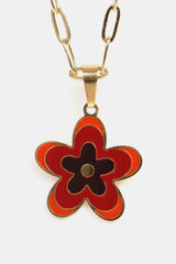 Flower Pendant Stainless Steel Necklace Necklaces - Tophatter Daily Deals