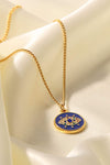 Cubic Zirconia Evil Eye Pendant Chunky Chain Necklace Necklaces - Tophatter Daily Deals