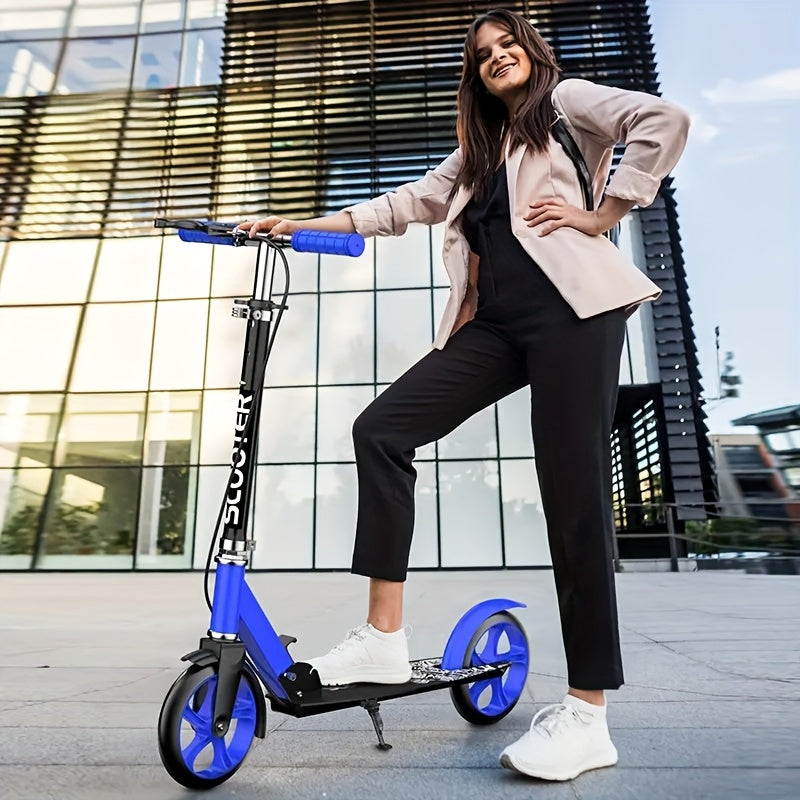 Adult Foldable Kick Scooter with Hand Brake Riding Scooters - Tophatter Daily Deals