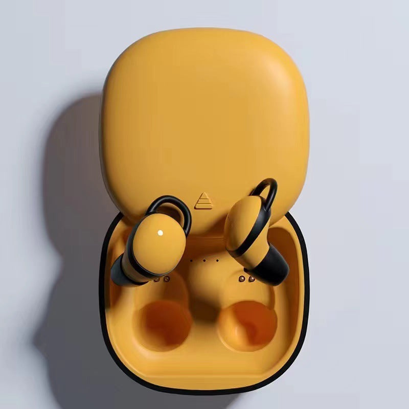 Bluetooth Headset Private Mode Mini Earplug Sleep Orange usb 0 - Tophatter Daily Deals