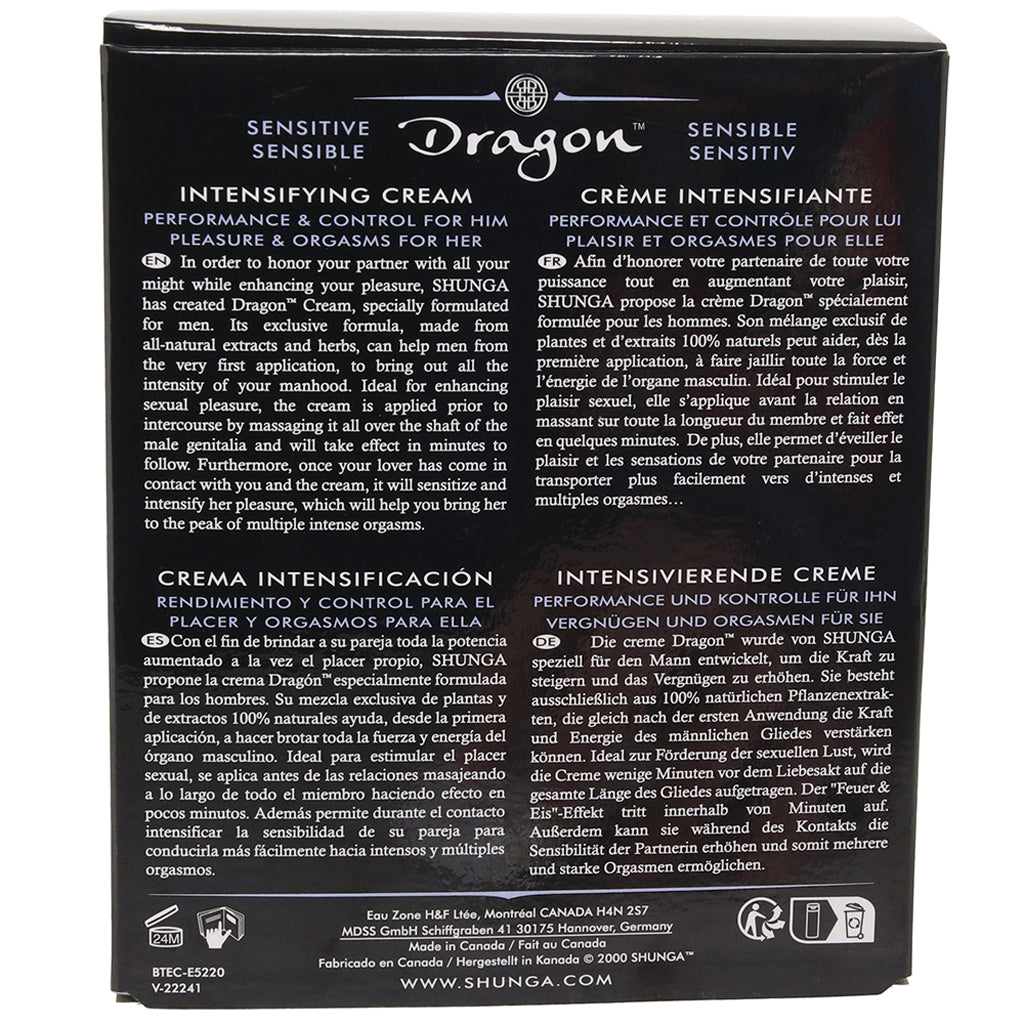 Dragon Sensitive Intensifying Cream 2oz/60ml Lubes and Lotions > Sexual Stimulants - Tophatter Daily Deals