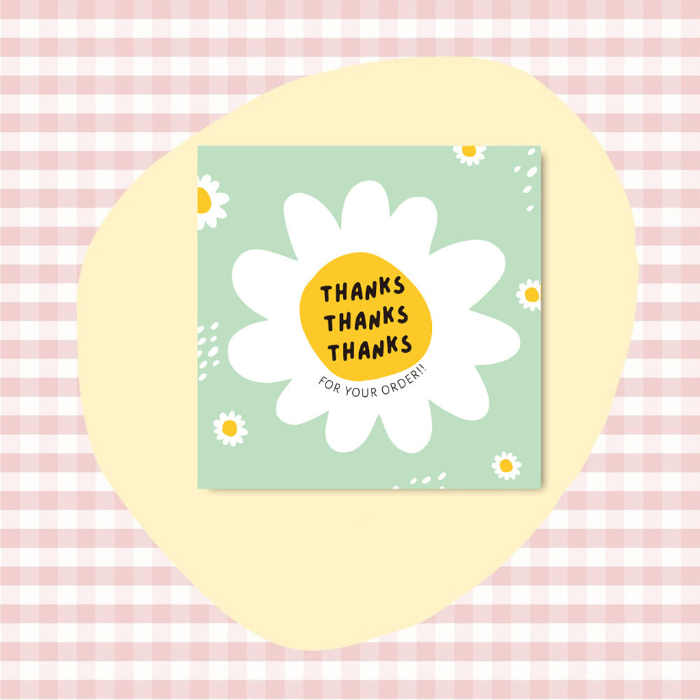 50 PcsPack Square Simple Thank-you Card Coated Paper Business Cards K114 Style 50 Pieces 0 - Tophatter Daily Deals