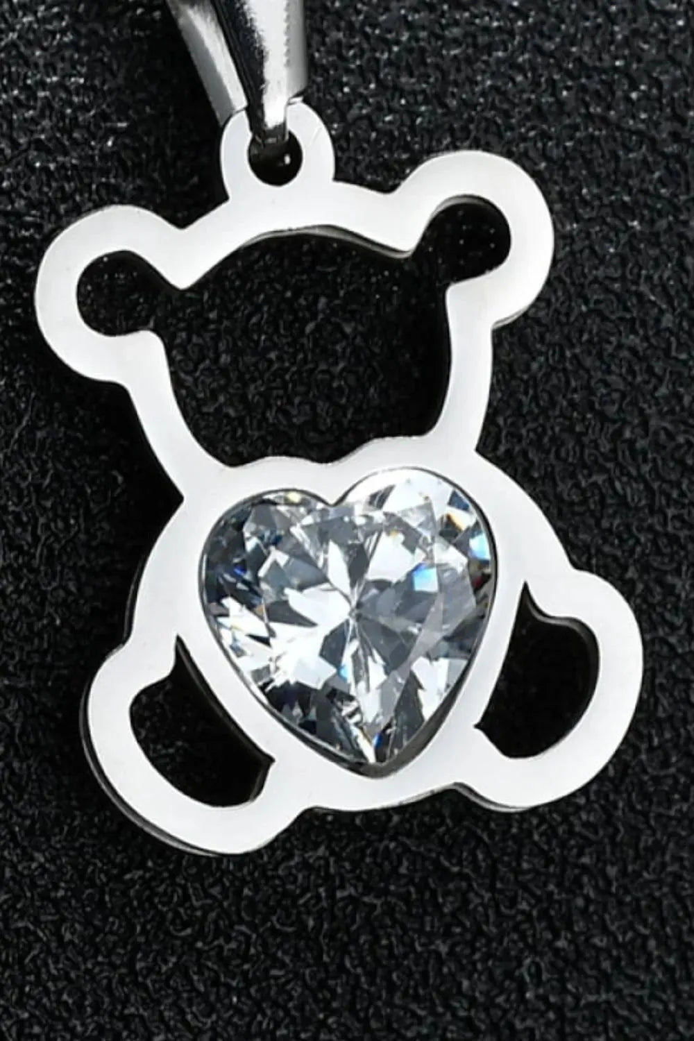 Bear Pendant Stainless Steel Necklace Necklaces - Tophatter Daily Deals