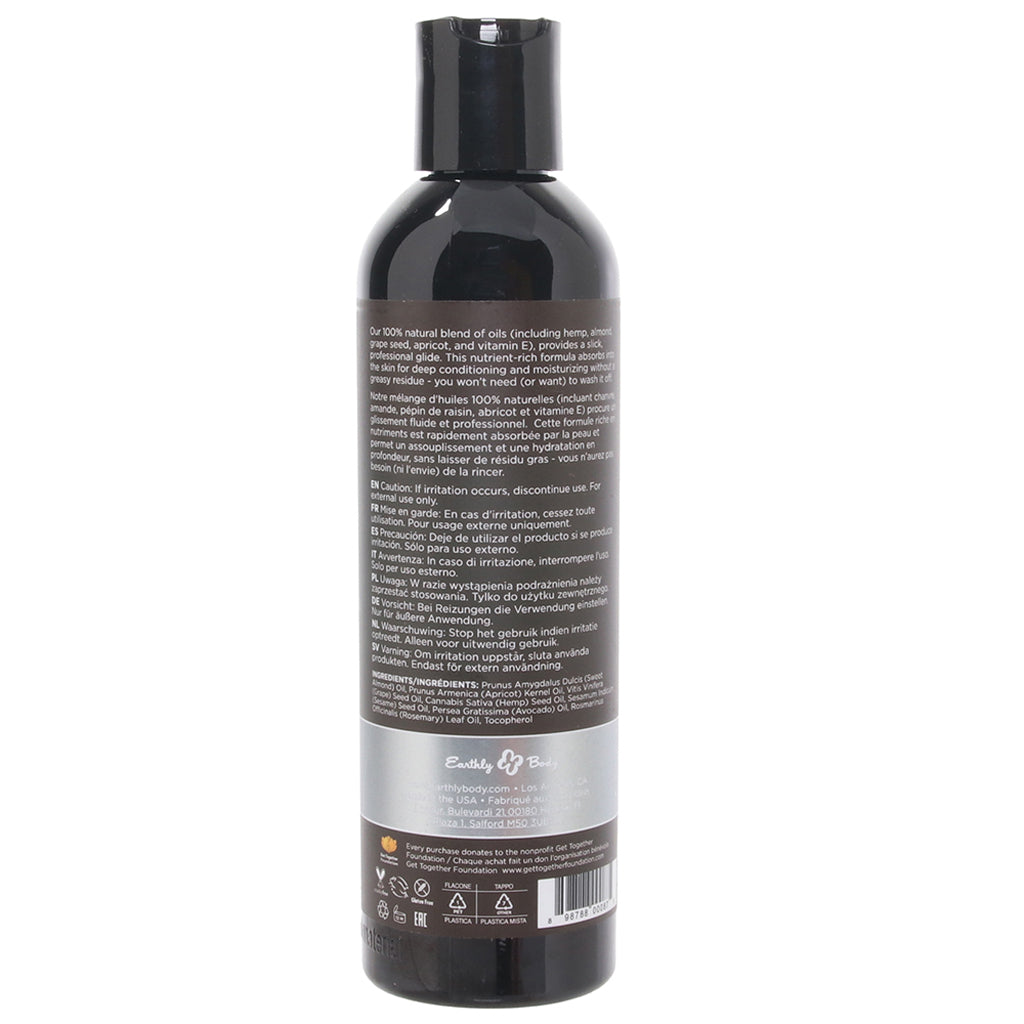 Hemp Seed Massage Oil 8oz/236ml in Unscented - Tophatter's Adult Products Sensual Love > Massage - Tophatter Daily Deals