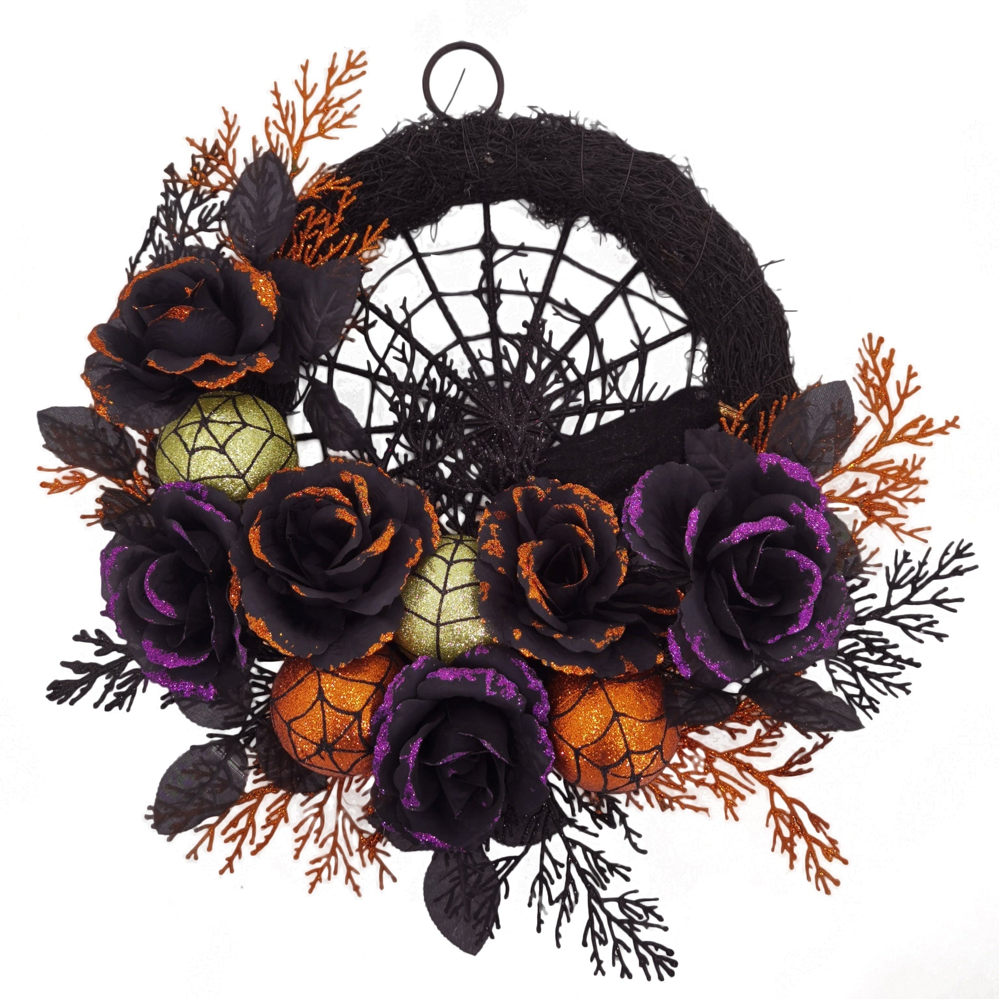 Halloween Wreath Decoration with Spider Web Occasions > Christmas > Christmas Wreaths & Garlands - Tophatter Daily Deals