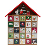 Red House Christmas Advent Calendar | Wooden Fill Your Own Advent Calendar Advent Calendar - Tophatter Daily Deals