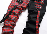 Black Panel Colorblock Non Stretch Straight Men's Jeans 0 - Tophatter Daily Deals