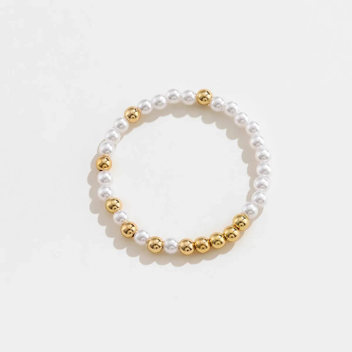 Gold-Plated Pearl Copper Bracelet Style B One Size Bracelets - Tophatter Daily Deals