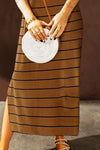 Striped Slit Sleeveless Maxi Dress Casual Dresses - Tophatter Daily Deals