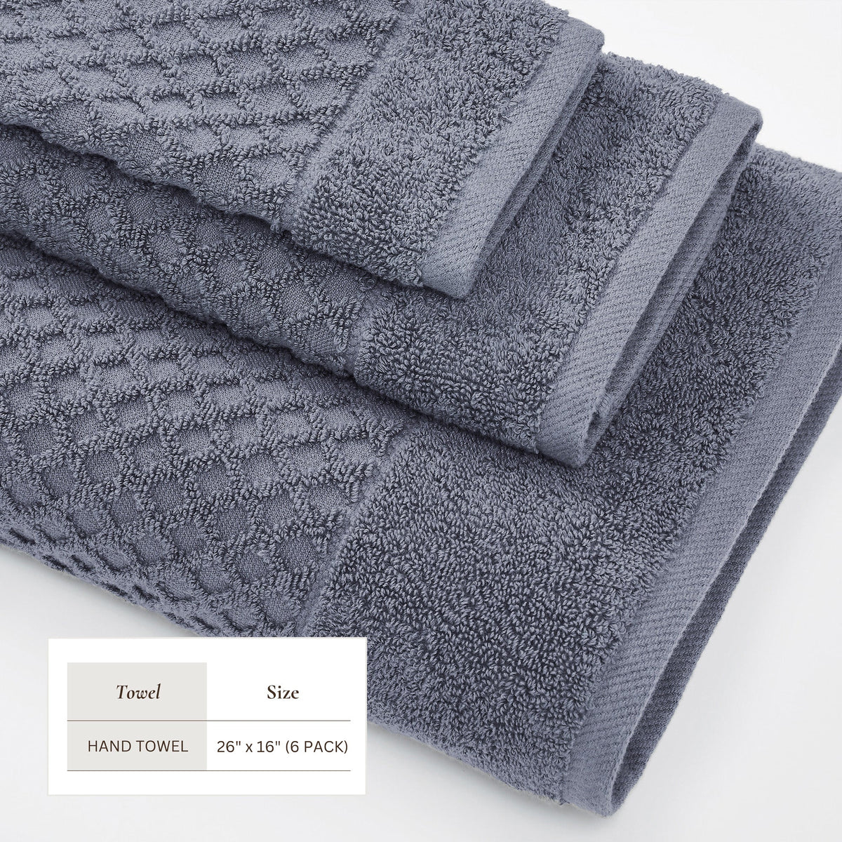 Cotton Diamond Waffle Weave Bath Towel Set - Grayson Collection Bath - Tophatter Daily Deals